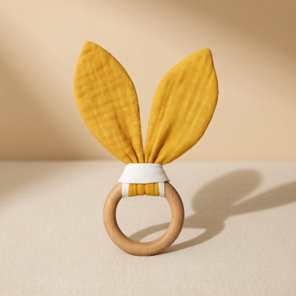 Anneau de dentition PAPATE en coton bio - Honey