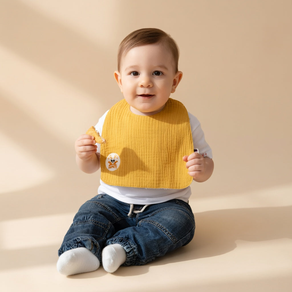 Bavoir PAPATE en Coton Bio Honey