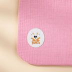 Bavoir PAPATE en Coton Bio Rose