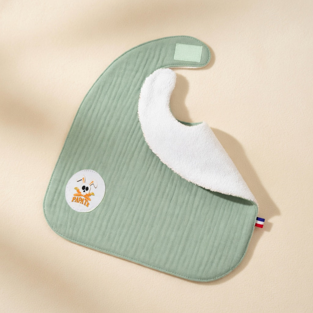 Bavoir PAPATE en Coton Bio Vert