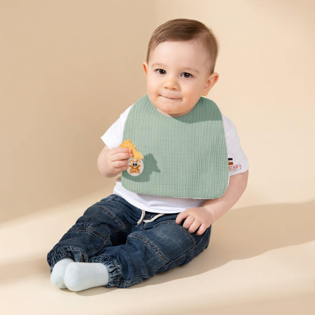 Bavoir PAPATE en Coton Bio Vert
