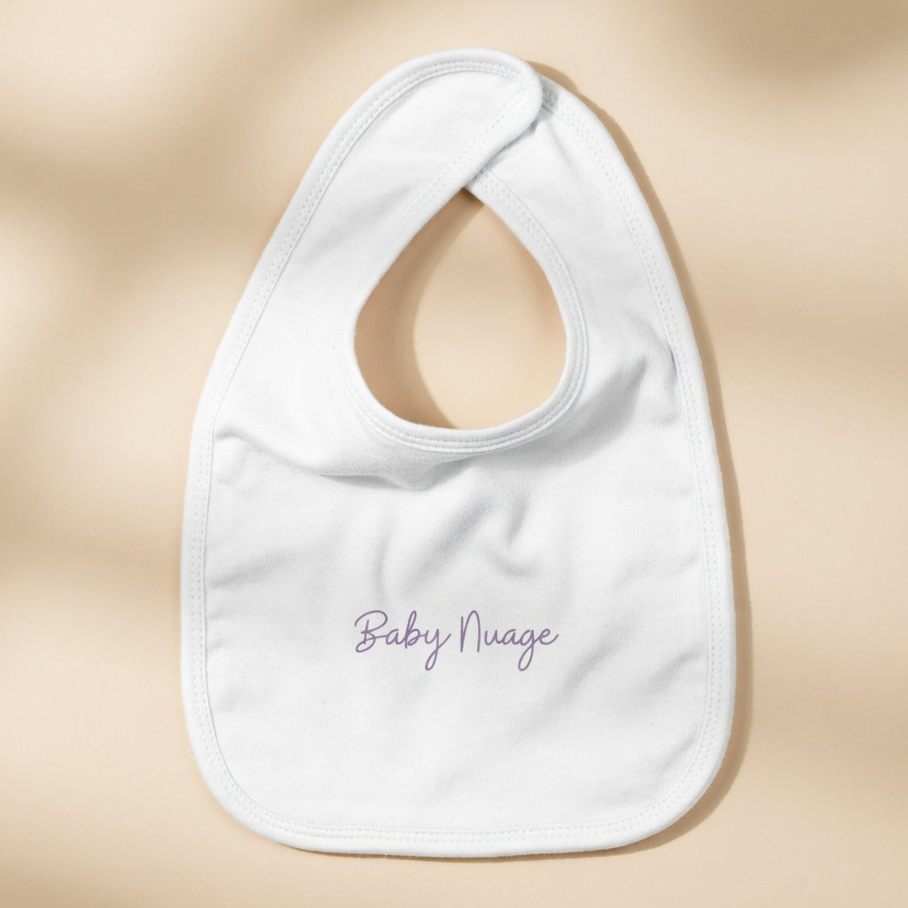 Bavoir Baby Nuage en Coton Bio Blanc Taille unique