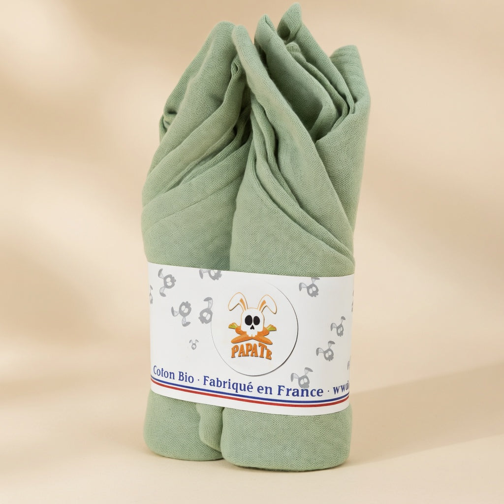 Langes PAPATE en Coton Bio Vert