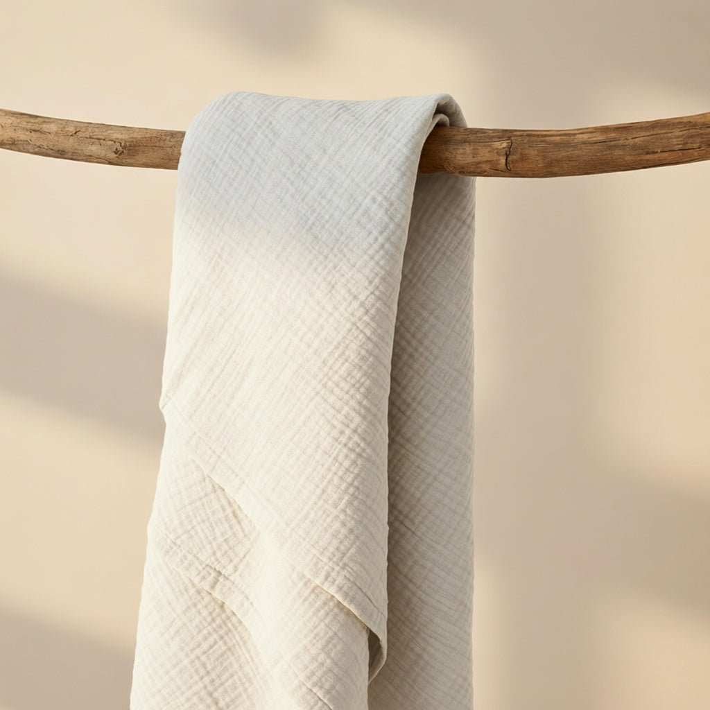 Maxi Lange PAPATE en Coton Bio - Blanc