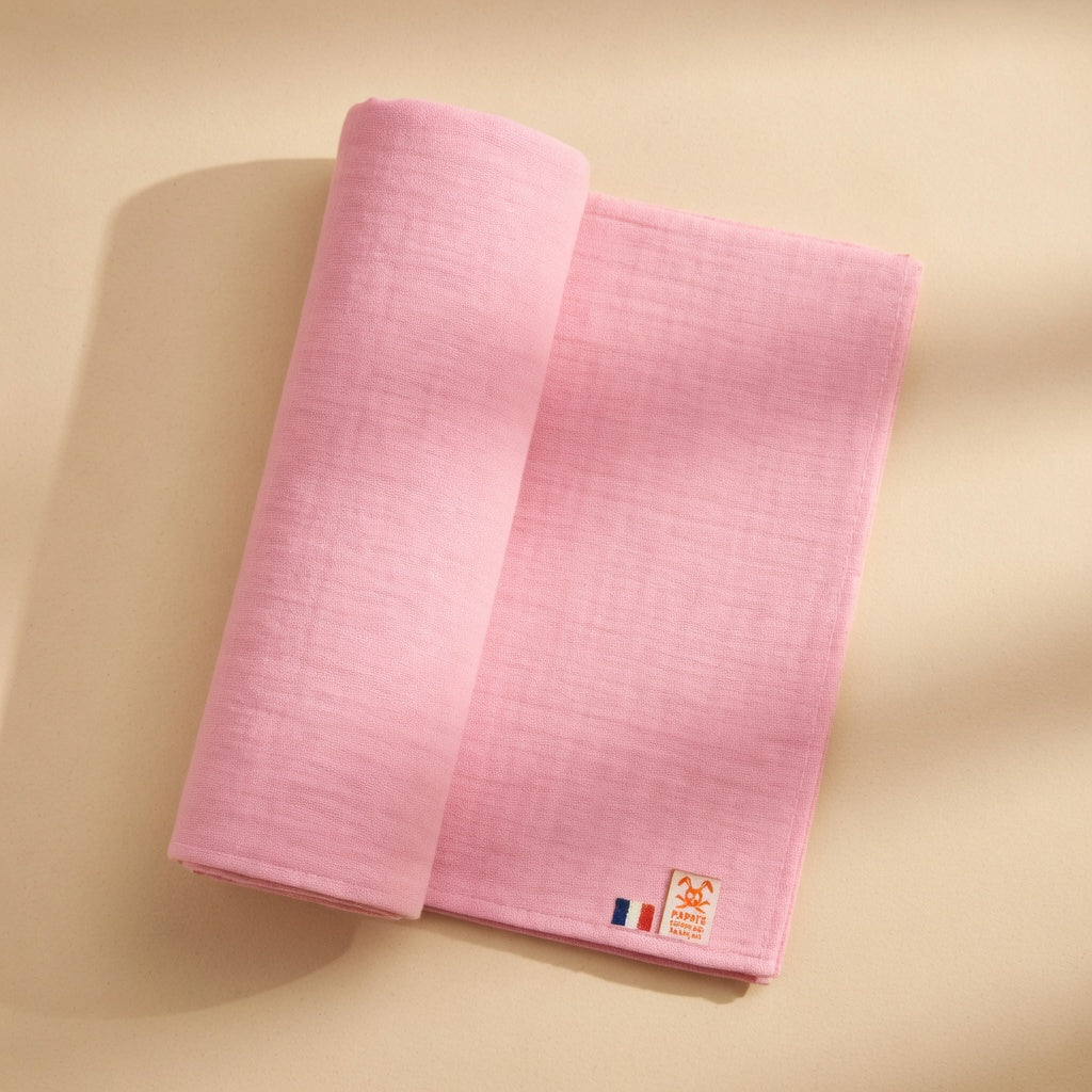 Maxi Lange PAPATE en Coton Bio - Rose