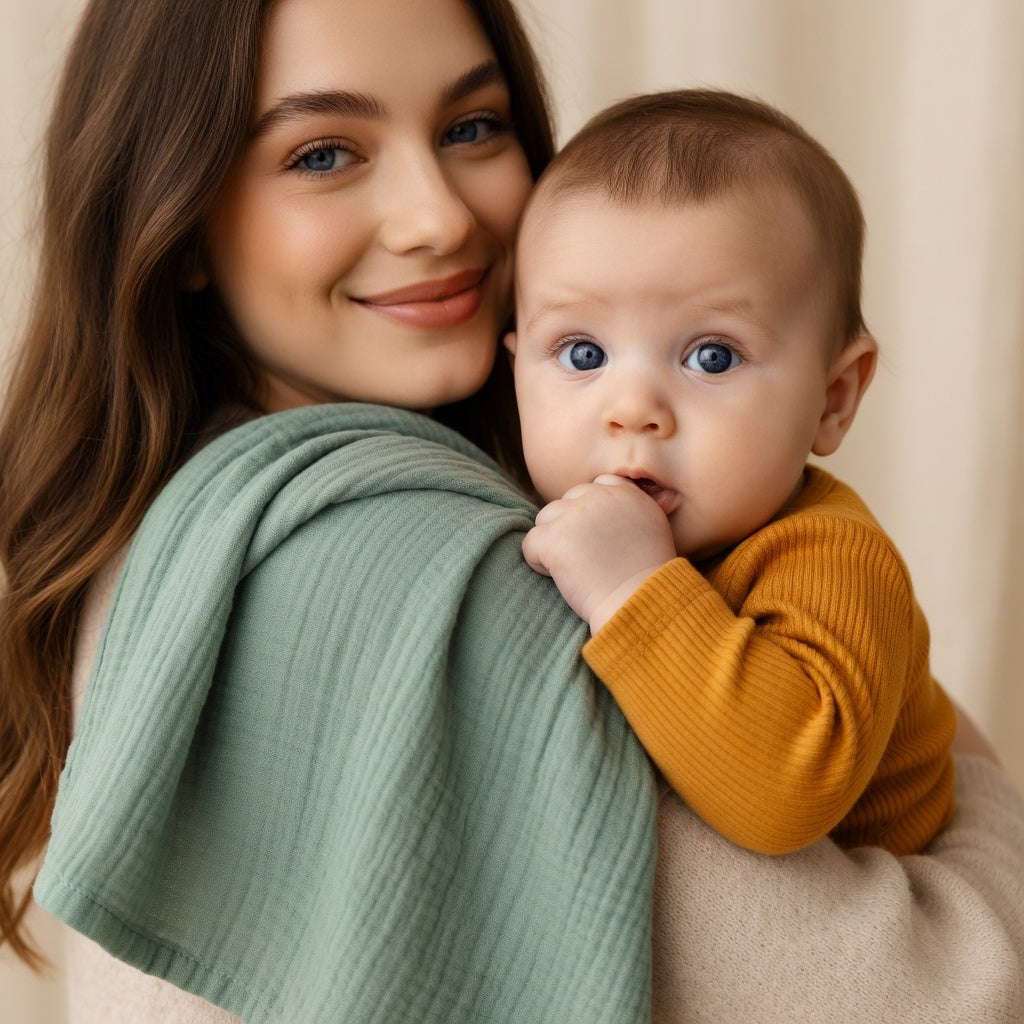 Maxi Lange PAPATE en Coton Bio - Vert