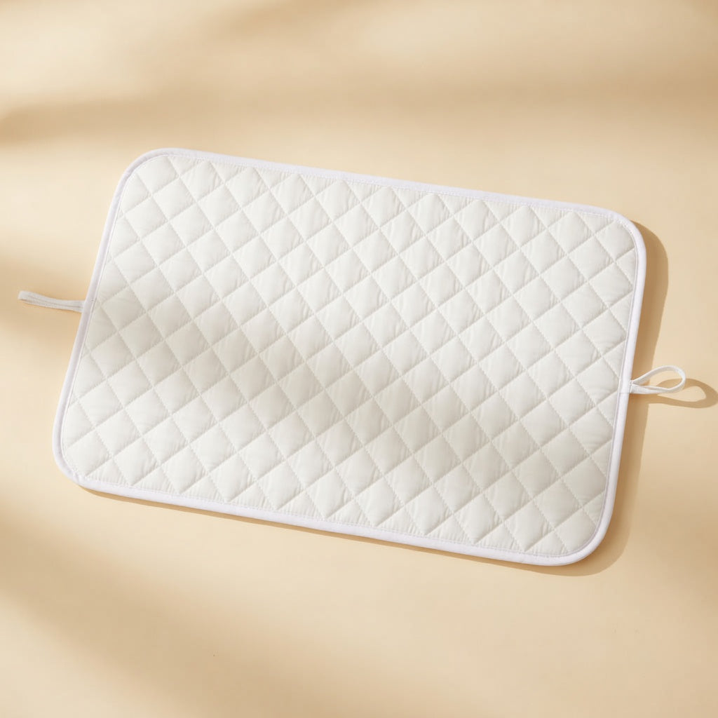 Tapis à langer PAPATE en coton bio - Blanc