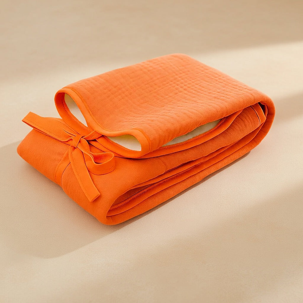 Tapis à langer PAPATE en coton bio - Fraise