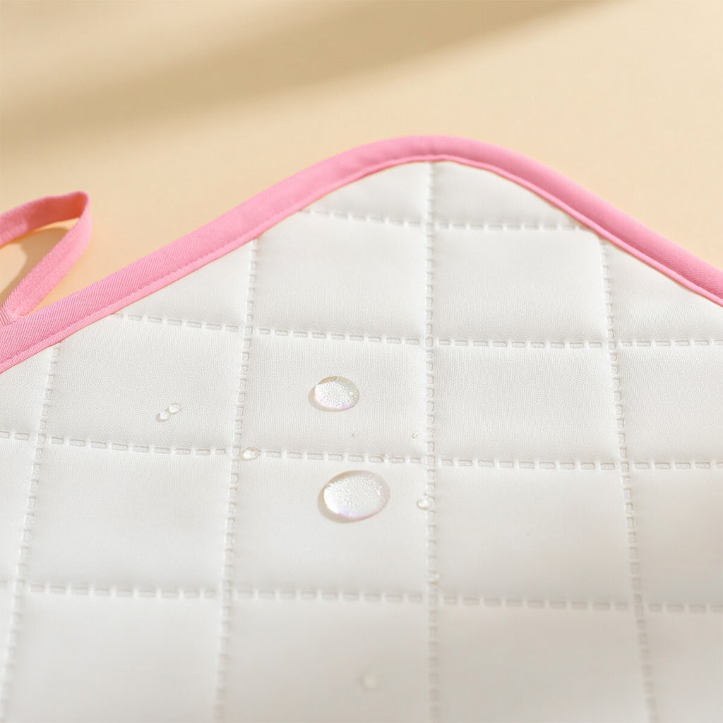 Tapis à langer PAPATE en coton bio - Rose