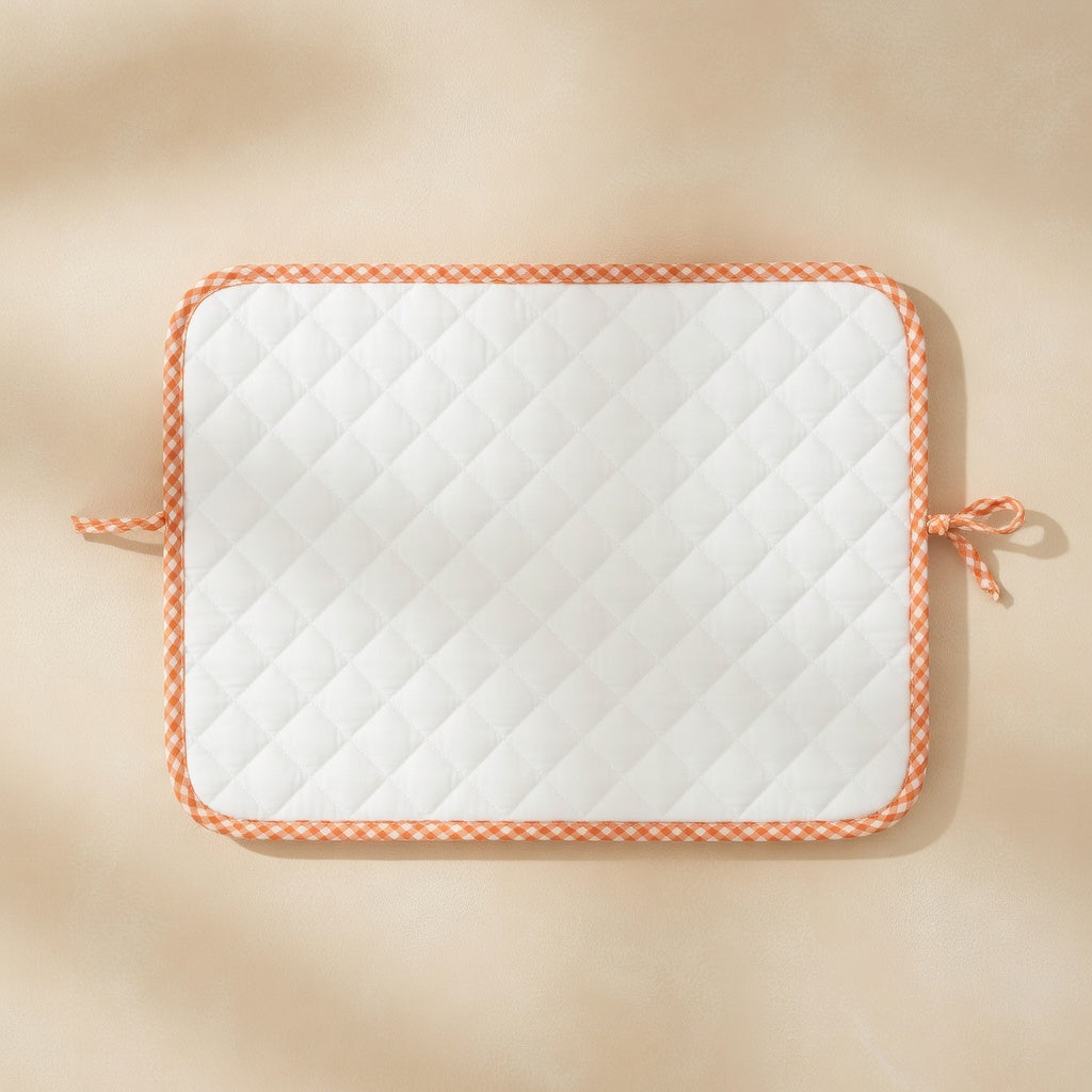 Tapis à langer PAPATE en coton bio - Vichy