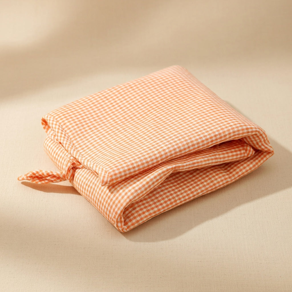 Tapis à langer PAPATE en coton bio - Vichy