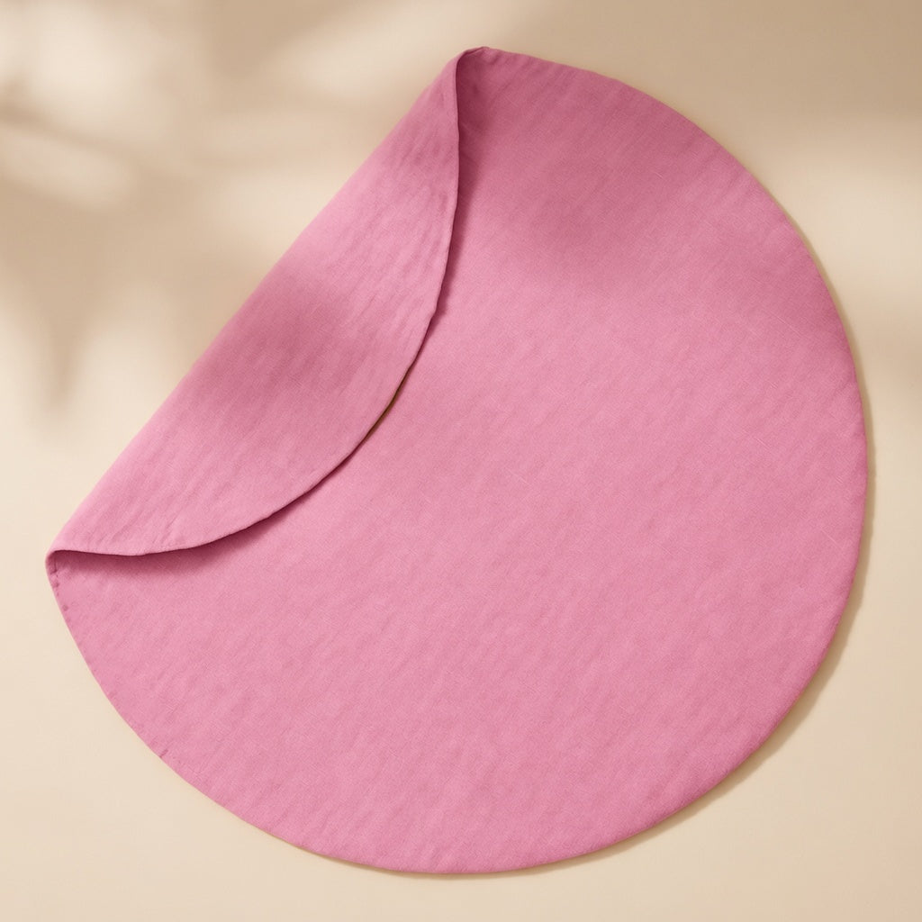 Tapis d'éveil PAPATE en coton bio Havane - Rose