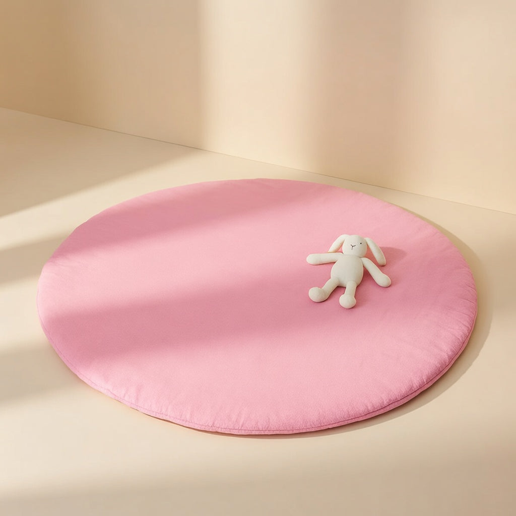 Tapis d'éveil PAPATE en coton bio Havane - Rose