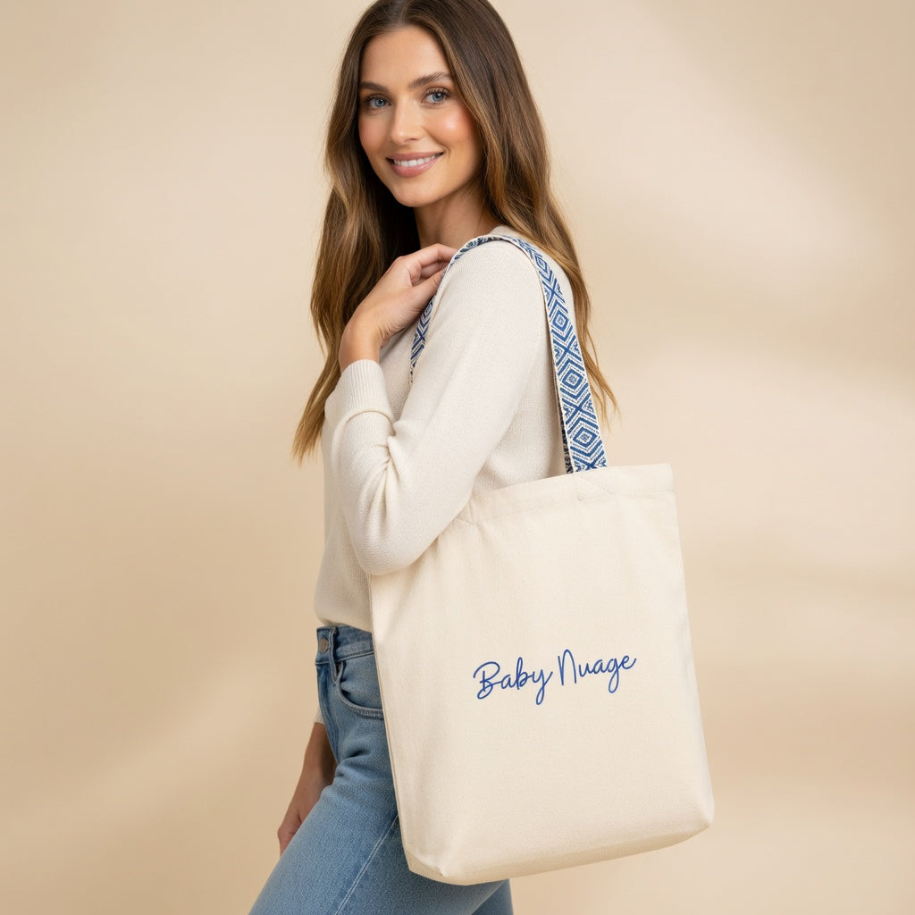 Tote bag Baby Nuage - Bleu