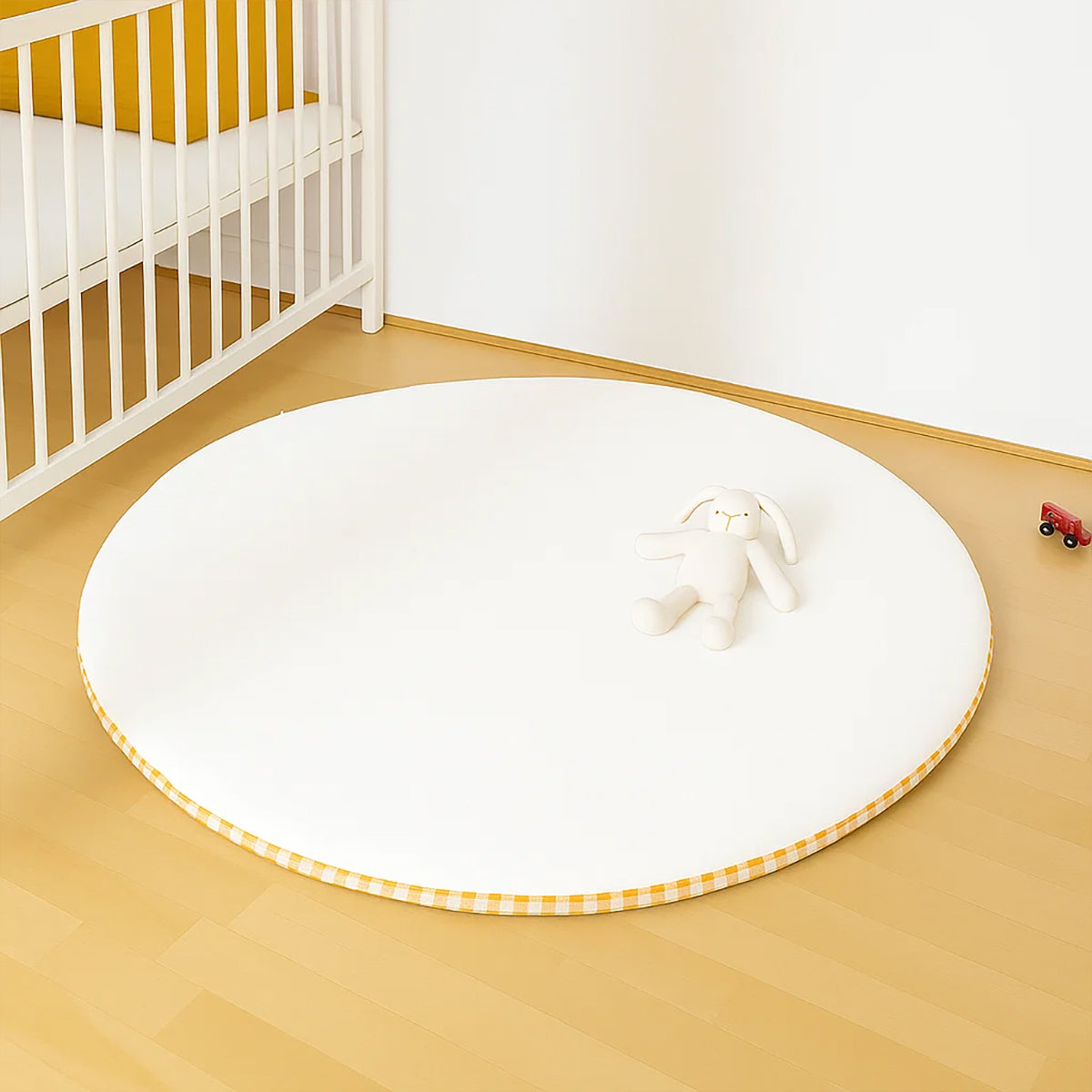 Tapis d'éveil PAPATE en coton bio Havane - Blanc