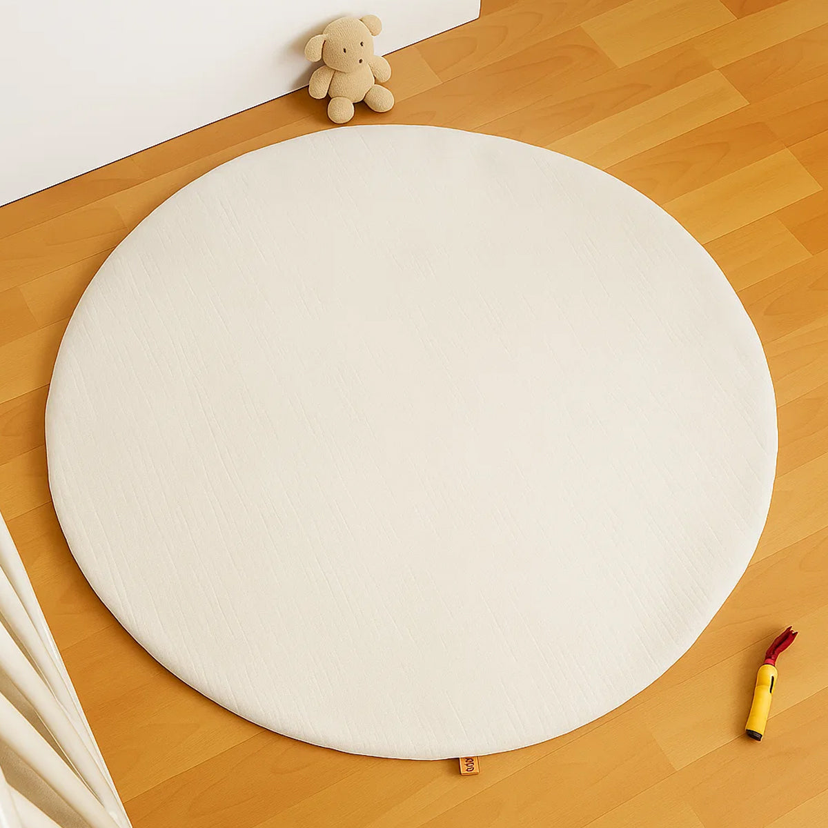 Tapis d'éveil PAPATE en coton bio Havane - Blanc