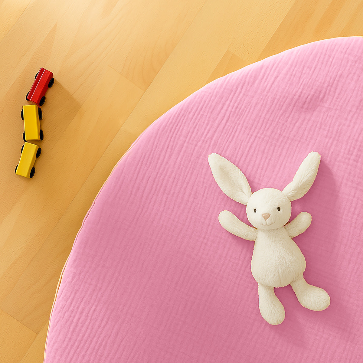 Tapis d'éveil PAPATE en coton bio Havane - Rose