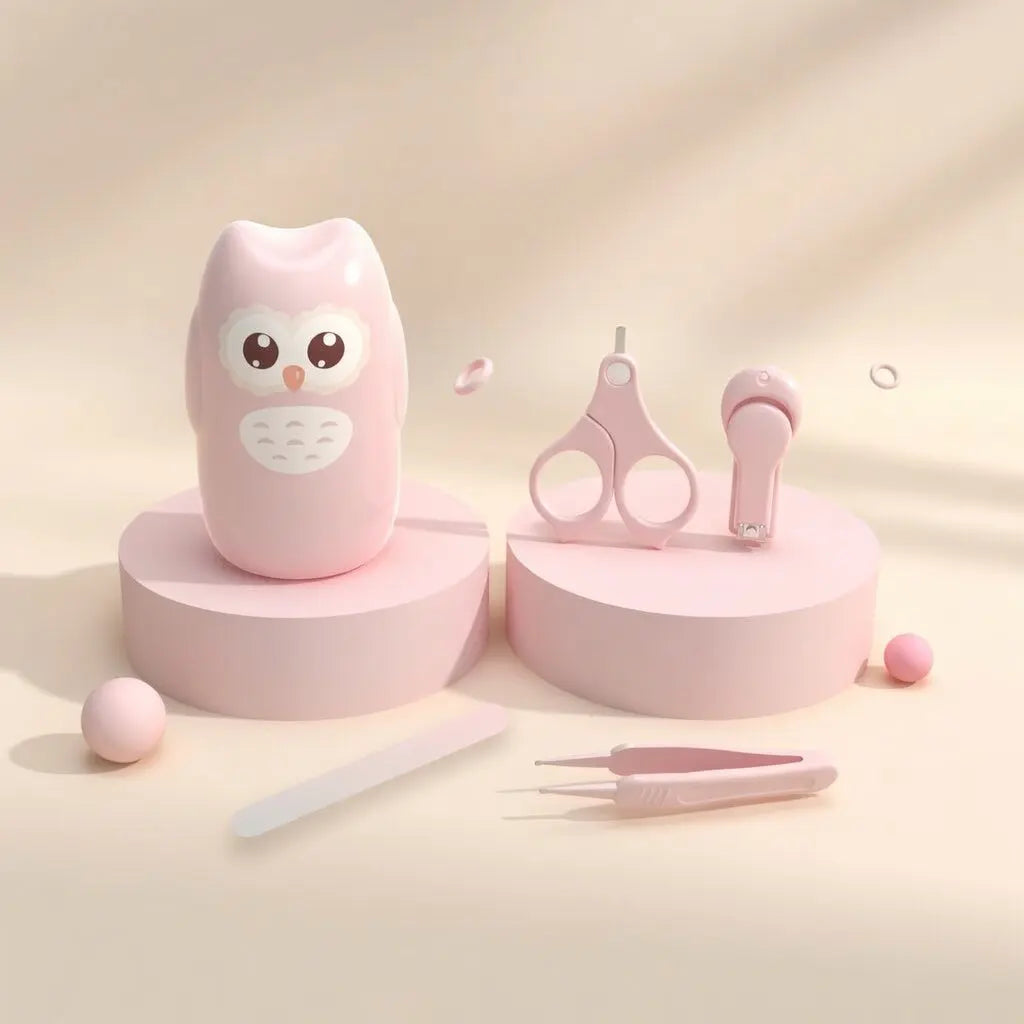 Set Coupe-Ongles Bébé Pink owl