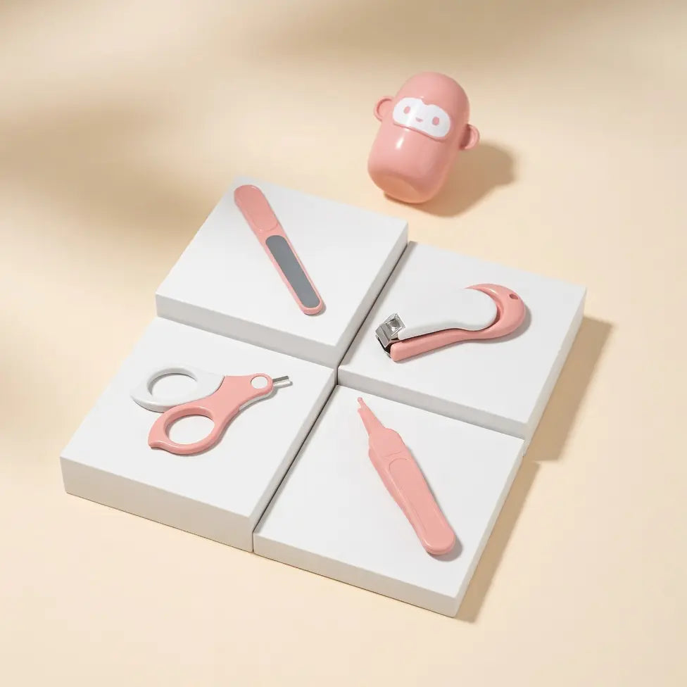 Set Coupe-Ongles Bébé Pink monkey