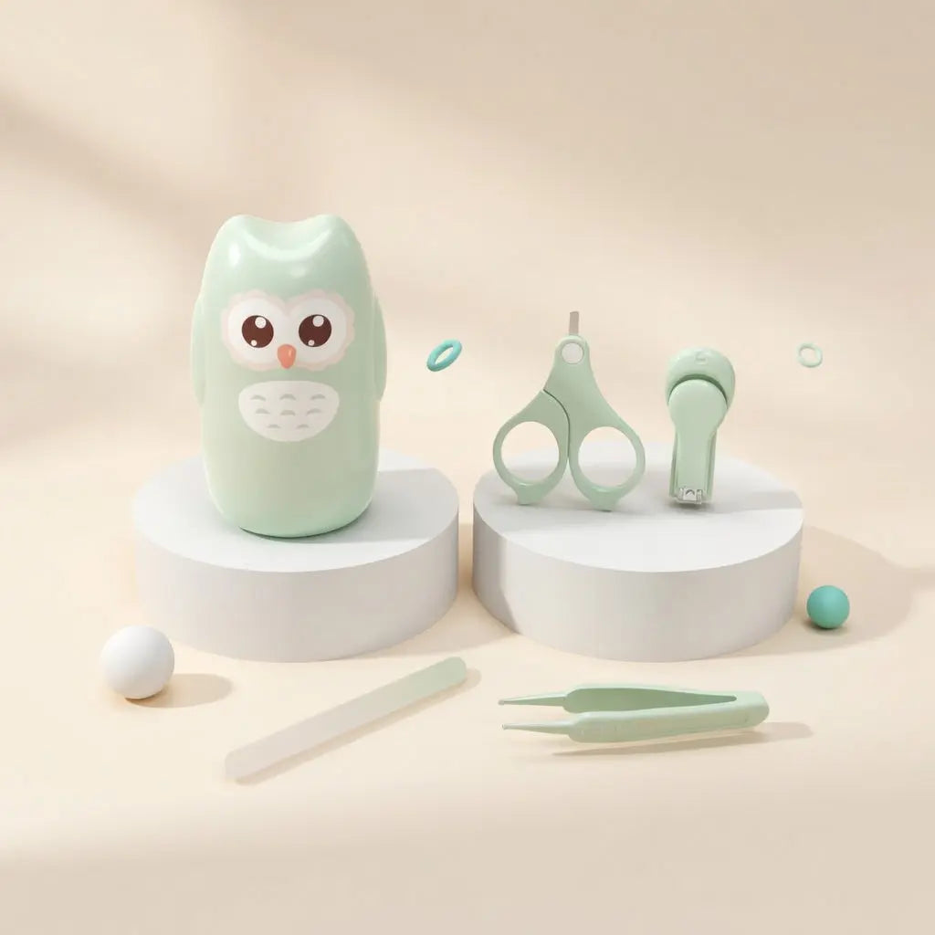 Set Coupe-Ongles Bébé Green owl